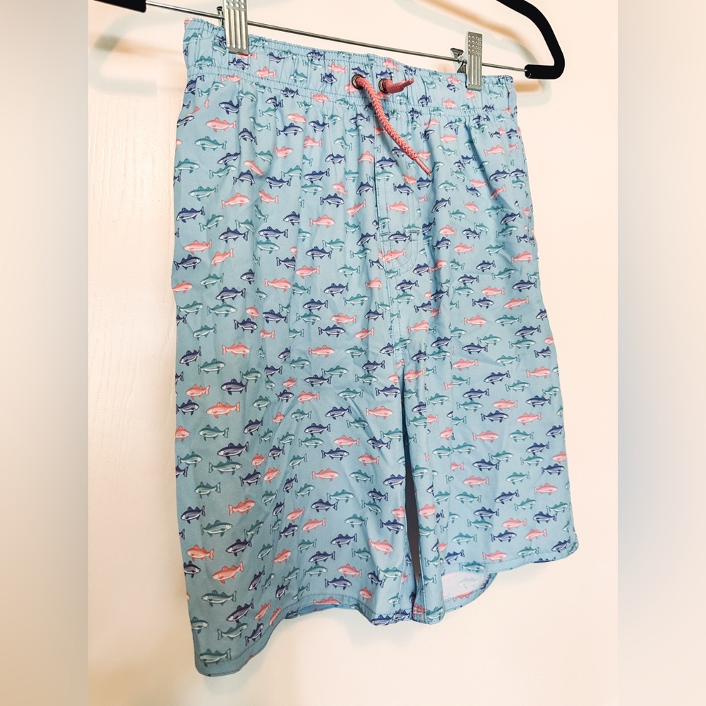 Classic Club Shark Print Swimsuit Shorts Boys Size 14/16 NWT